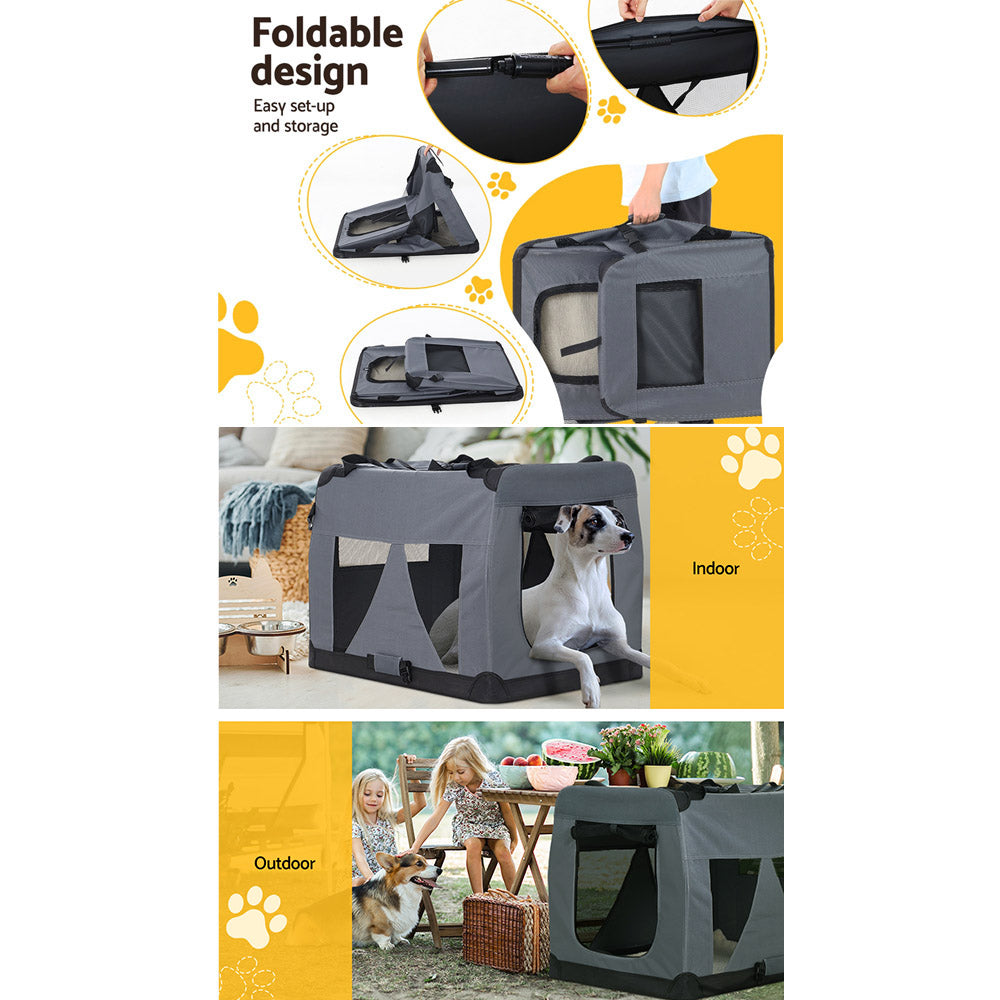 i.Pet Pet Carrier Soft Crate Dog Cat Travel Portable Cage Kennel Foldable 4XL