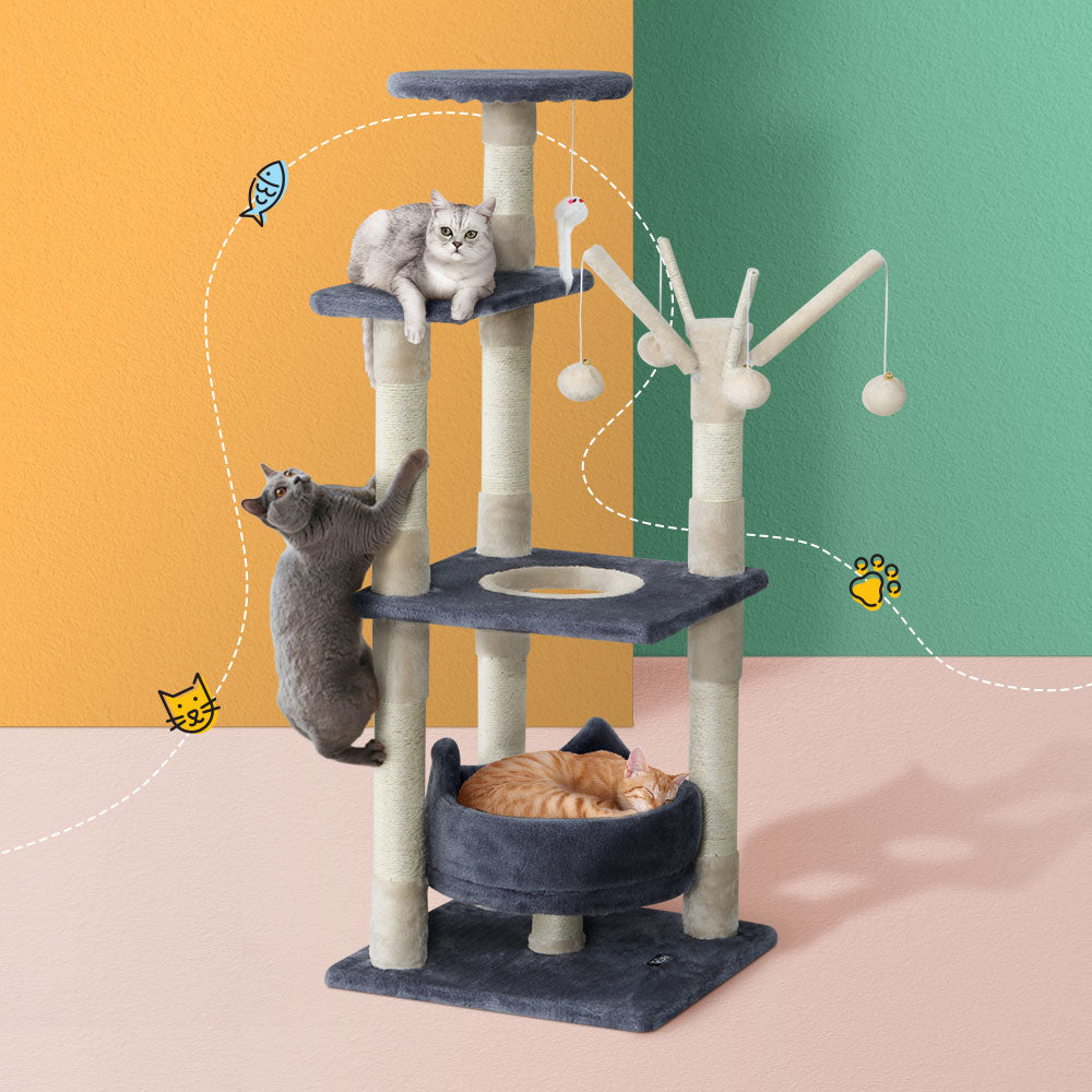 i.Pet Cat Tree Scratching Post Scratcher Cat Tree Tower Condo House toys 110cm