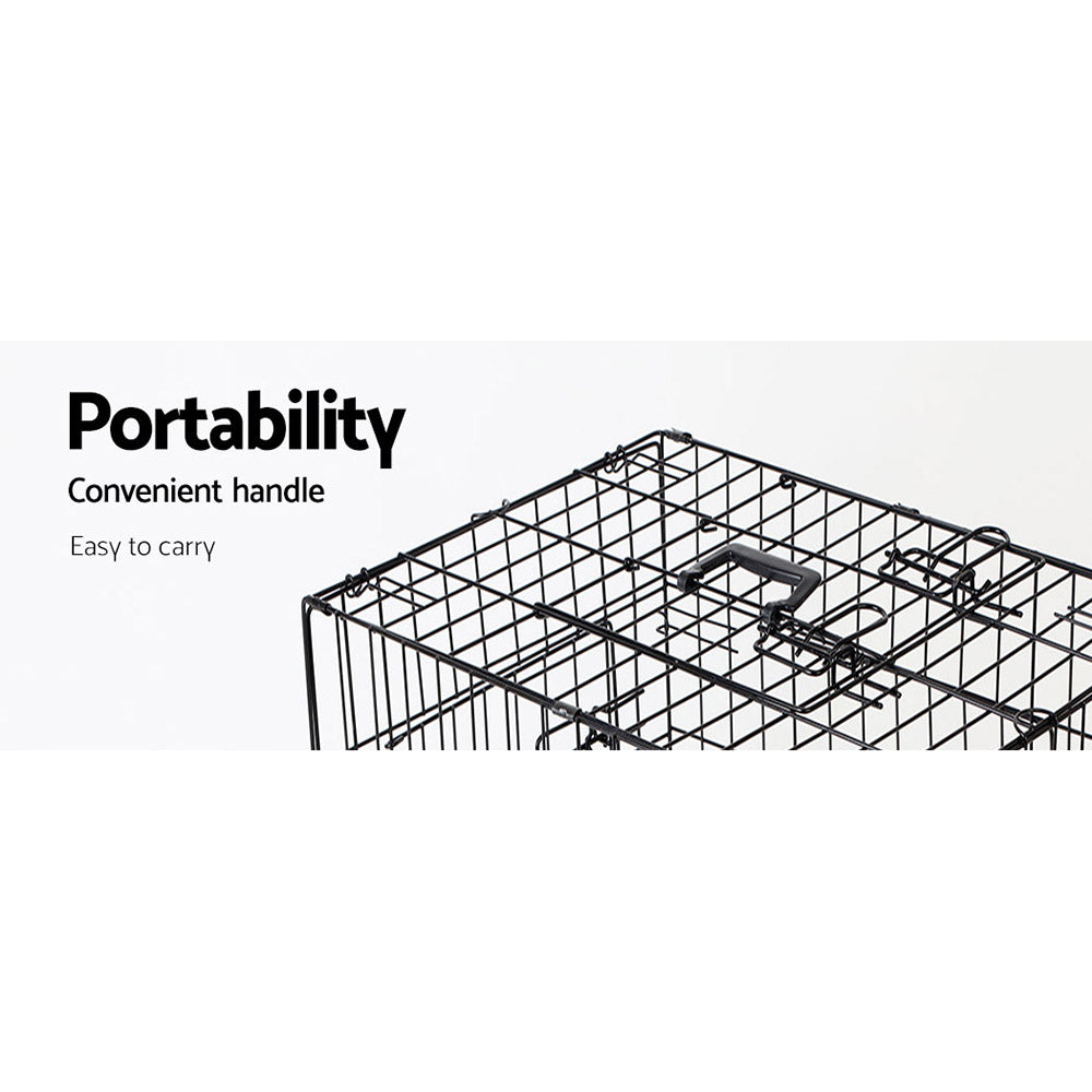 i.Pet Dog Cage 48inch Pet Cage - Black