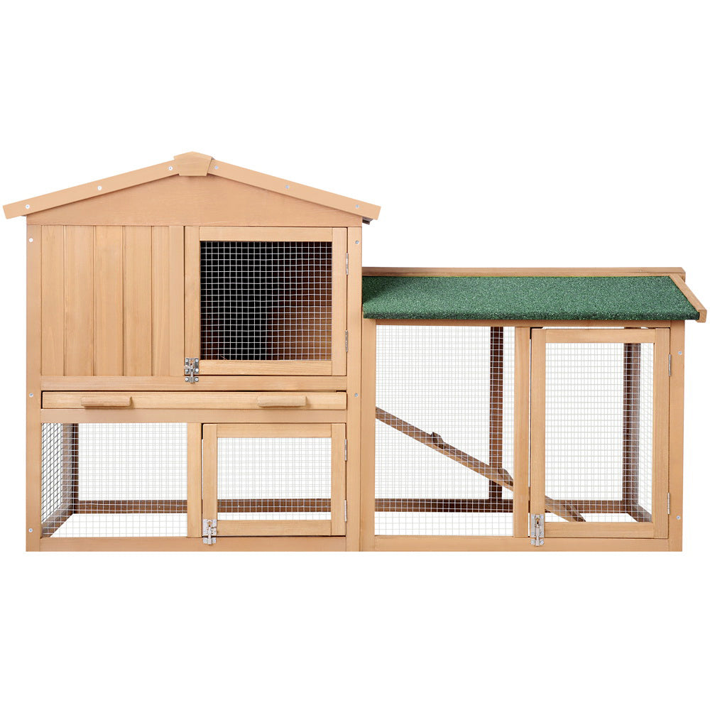 i.Pet Chicken Coop Rabbit Hutch 138cm Wide Wooden Pet Hutch