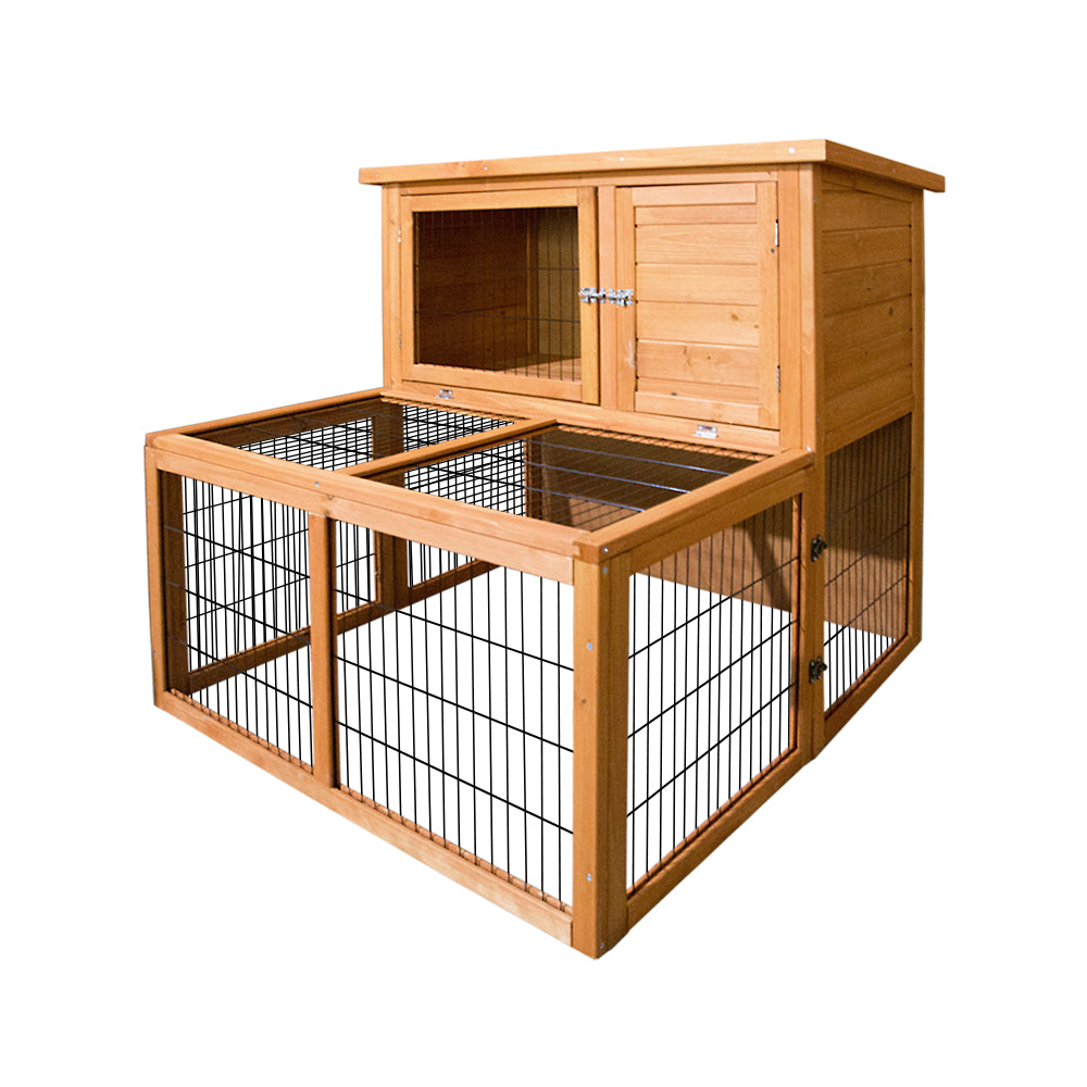 i.Pet Rabbit Hutch Wooden Pet Chicken Coop 100cm Tall