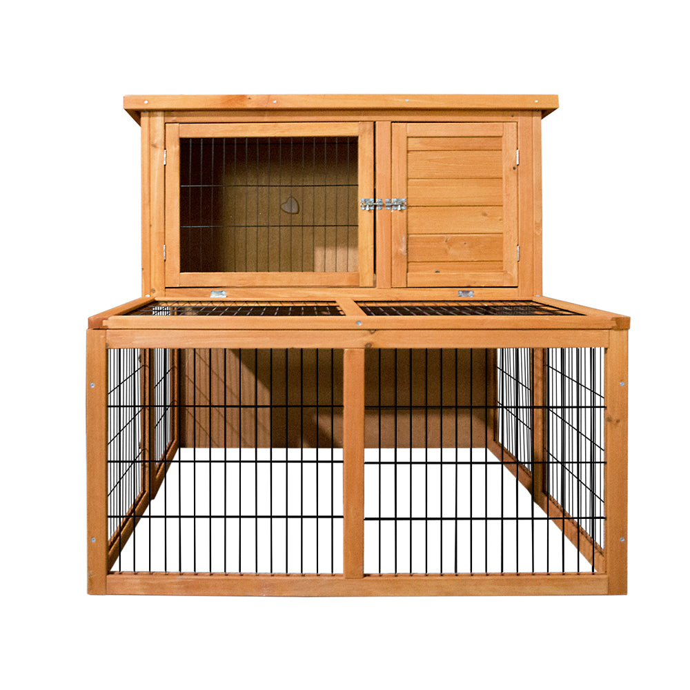 i.Pet Rabbit Hutch Wooden Pet Chicken Coop 100cm Tall