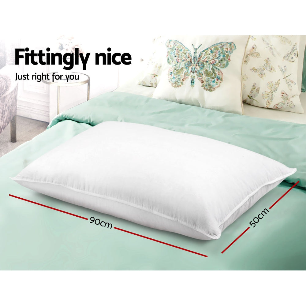 Giselle Bedding King Size 4 Pack Bed Pillow Mediumx2 Firmx2 Microfibre Fiiling