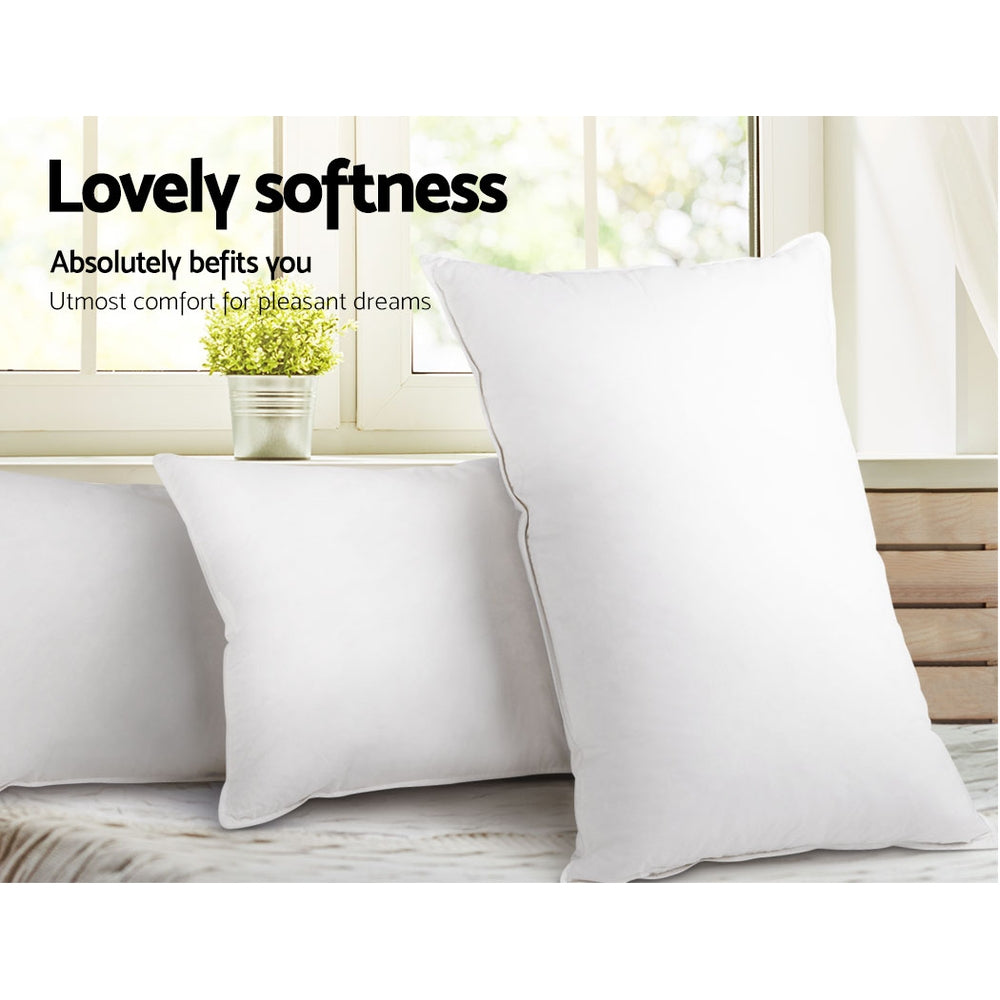 Giselle Bedding King Size 4 Pack Bed Pillow Mediumx2 Firmx2 Microfibre Fiiling