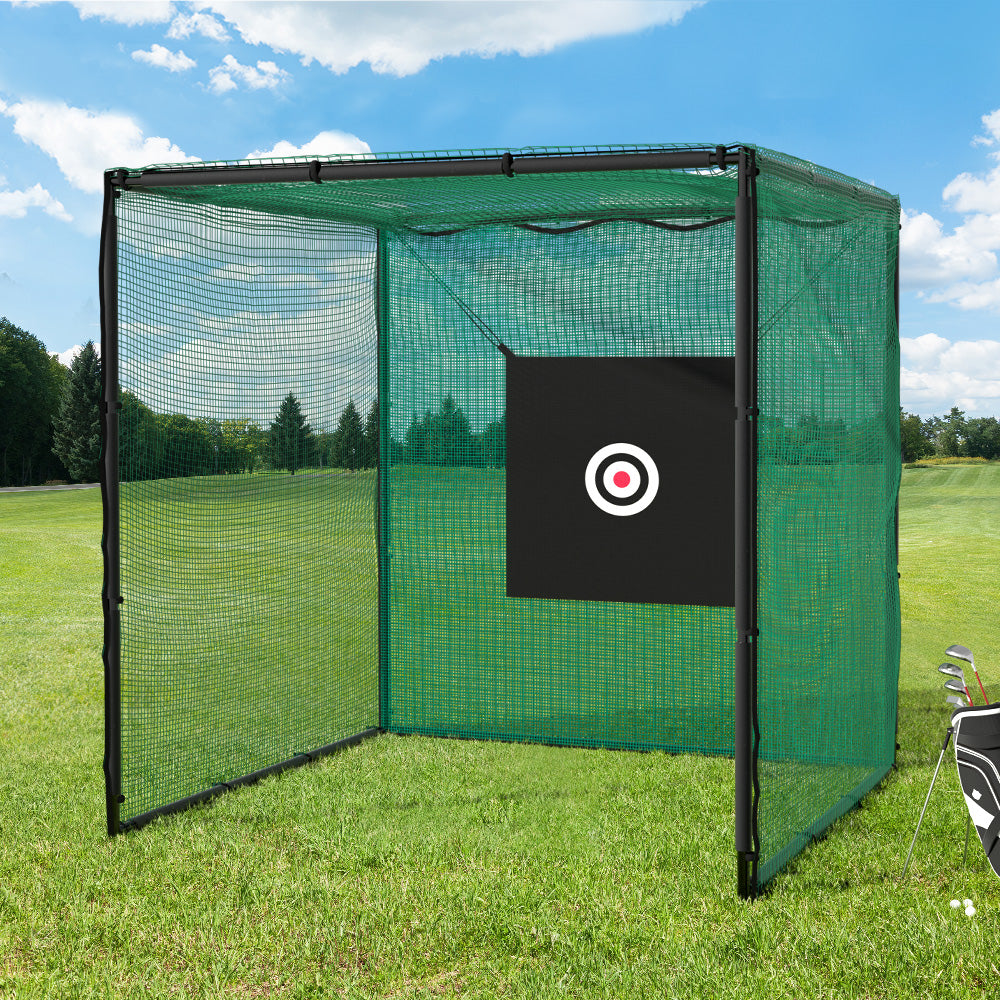 Golf Practice Cage 3M Hitting Net with Steel Frame Football Baseball Training