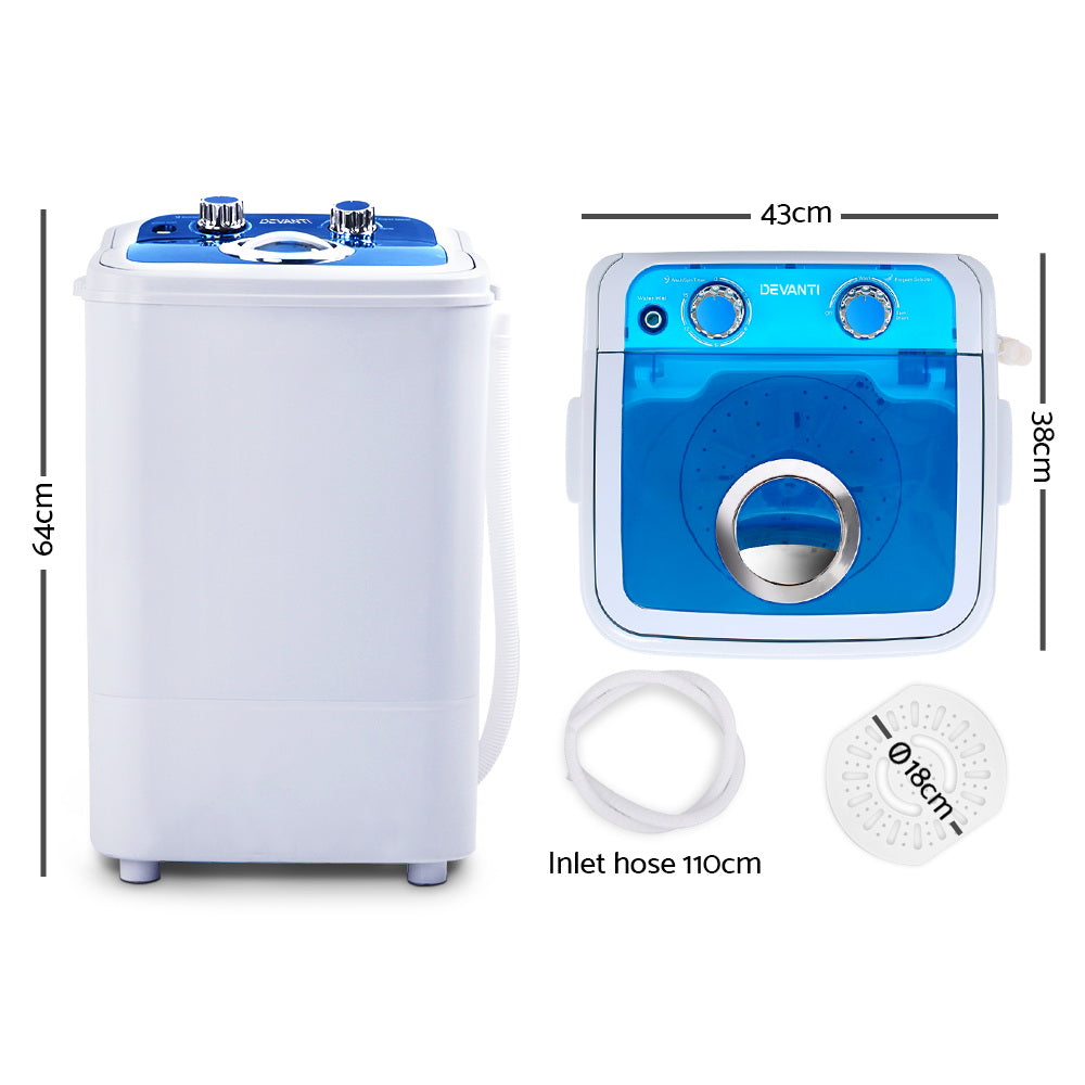 Devanti 4.6KG Mini Portable Washing Machine