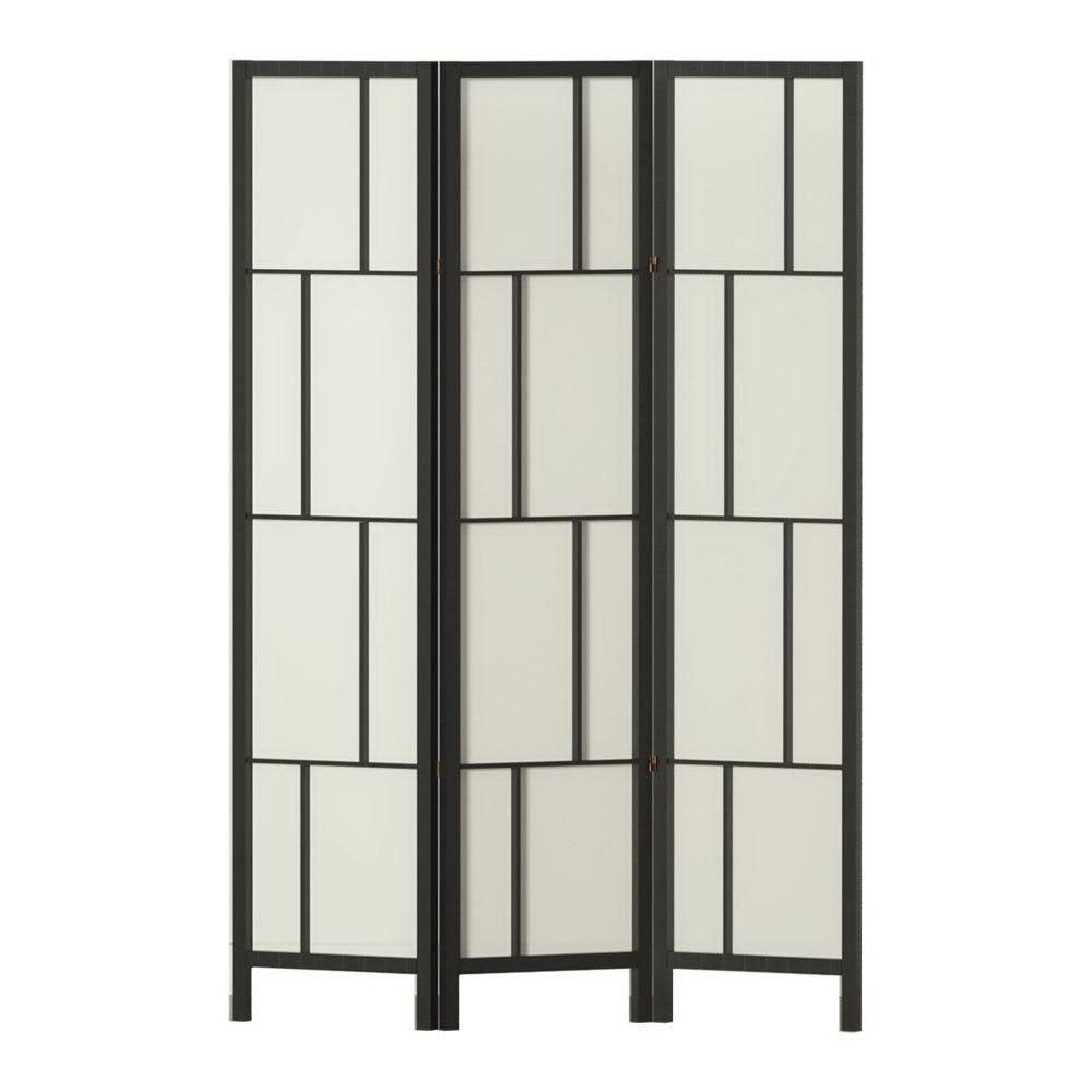 Artiss Ashton Room Divider Screen Privacy Wood Dividers Stand 3 Panel Black