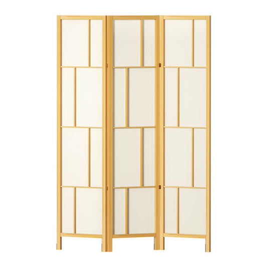 Artiss Ashton Room Divider Screen Privacy Wood Dividers Stand 3 Panel Natural