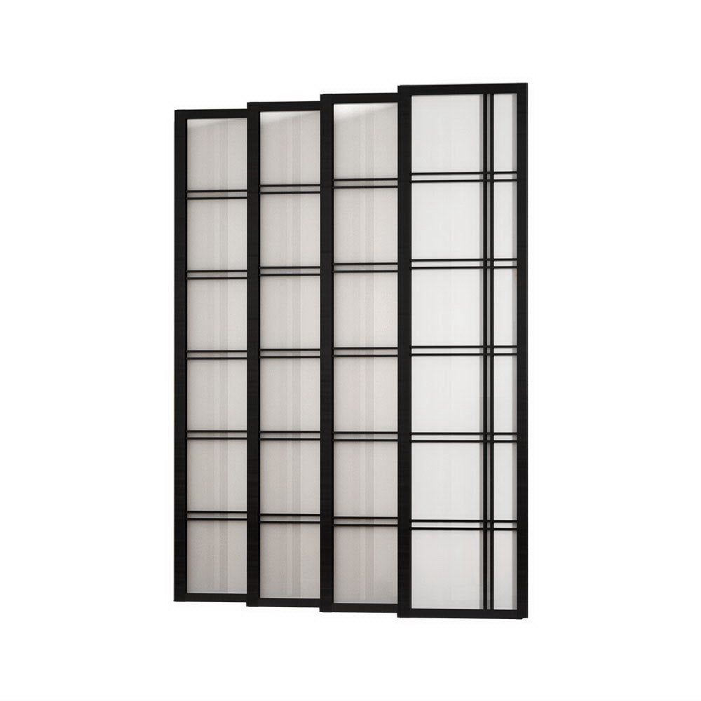 Artiss Room Divider Screen Privacy Wood Dividers Stand 8 Panel Nova Black