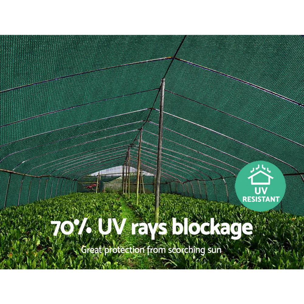 Instahut 70% Sun Shade Cloth Shadecloth Sail Roll Mesh Outdoor 175gsm 1.83x20m Green