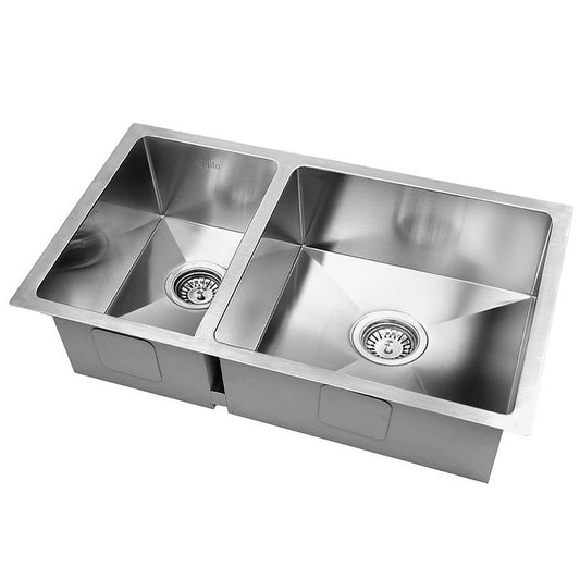 Cefito Homemade Kitchen Sink Stainless Steel Sink 71cm x 45cm