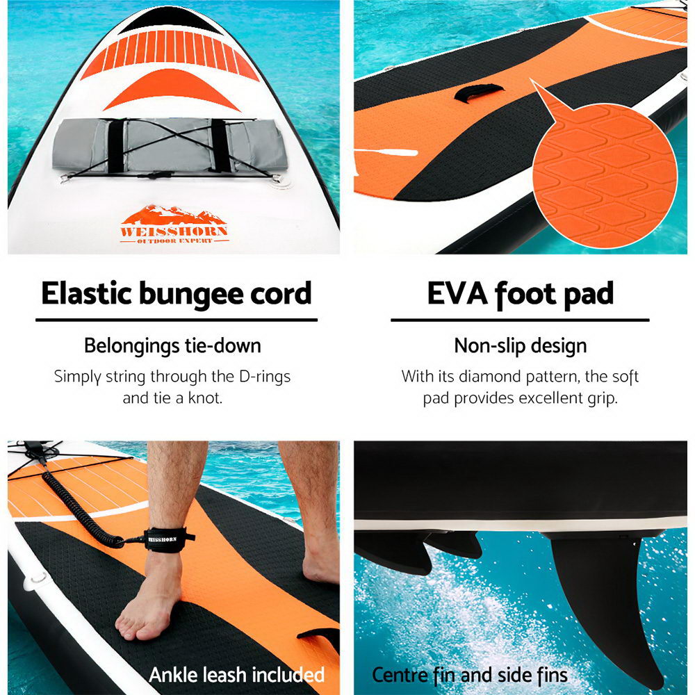 Weisshorn Stand Up Paddle Board Inflatable 11ft SUP Surfboard Paddleboard Kayak