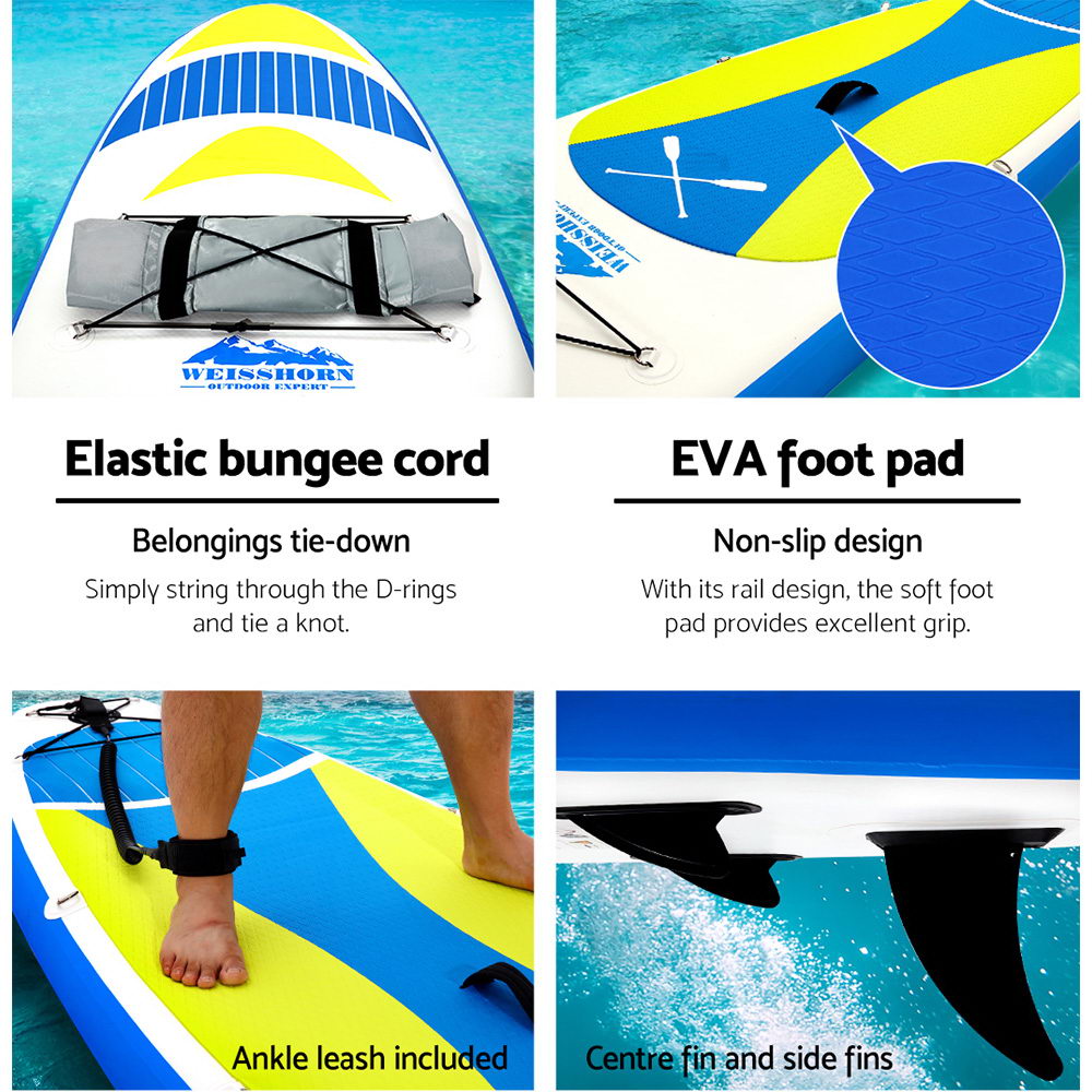 Weisshorn Stand Up Paddle Boards 11ft Inflatable SUP Surfboard Paddleboard Kayak