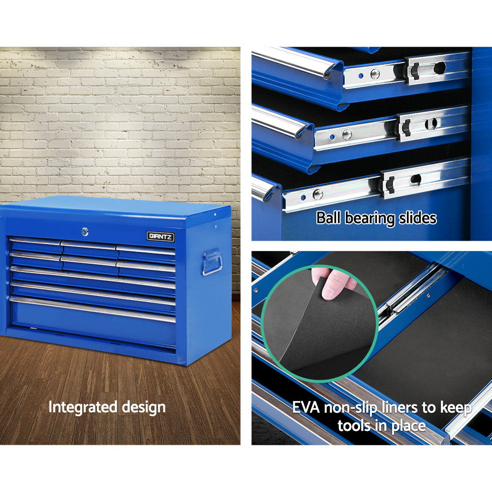 Giantz 9 Drawer Mechanic Tool Box Cabinet Storage - Blue