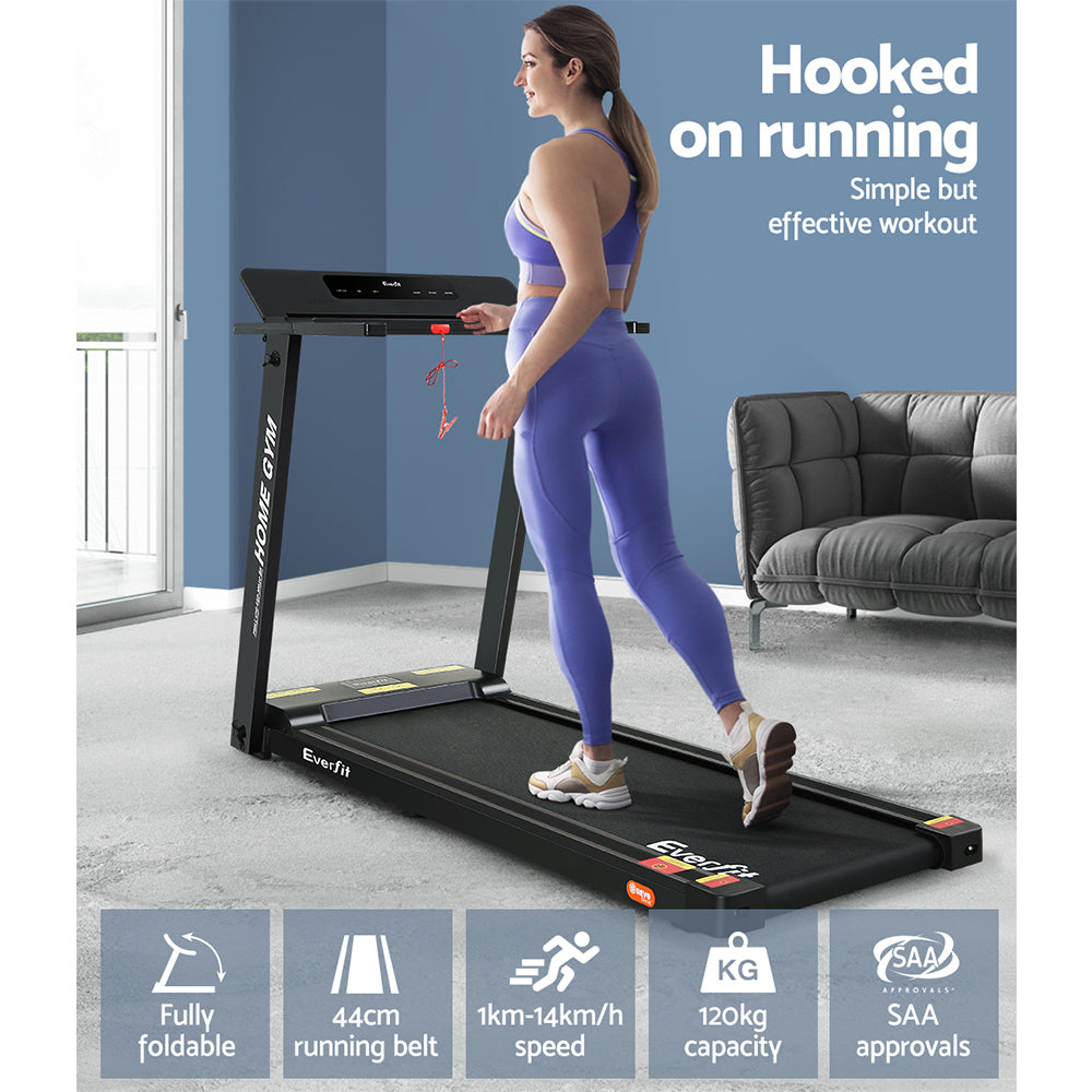 Everfit Treadmill Electric Fully Foldable Home Gym Exercise Fitness Black