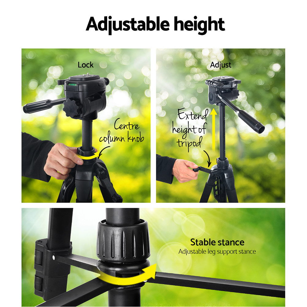 Weifeng Professional Camera Tripod Monopod Stand DSLR Pan Head Mount Flexible