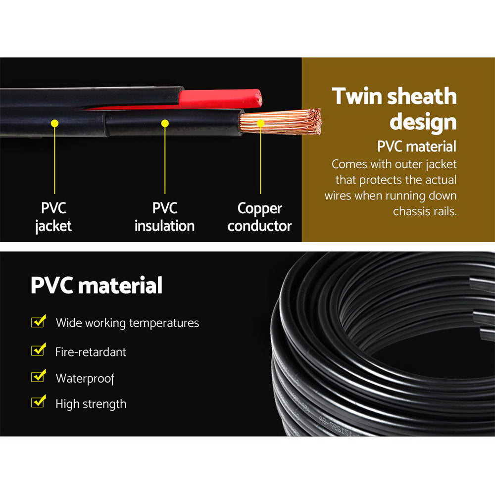 Twin Core Wire Electrical Automotive Cable 2 Sheath 450V 10M 6B&S