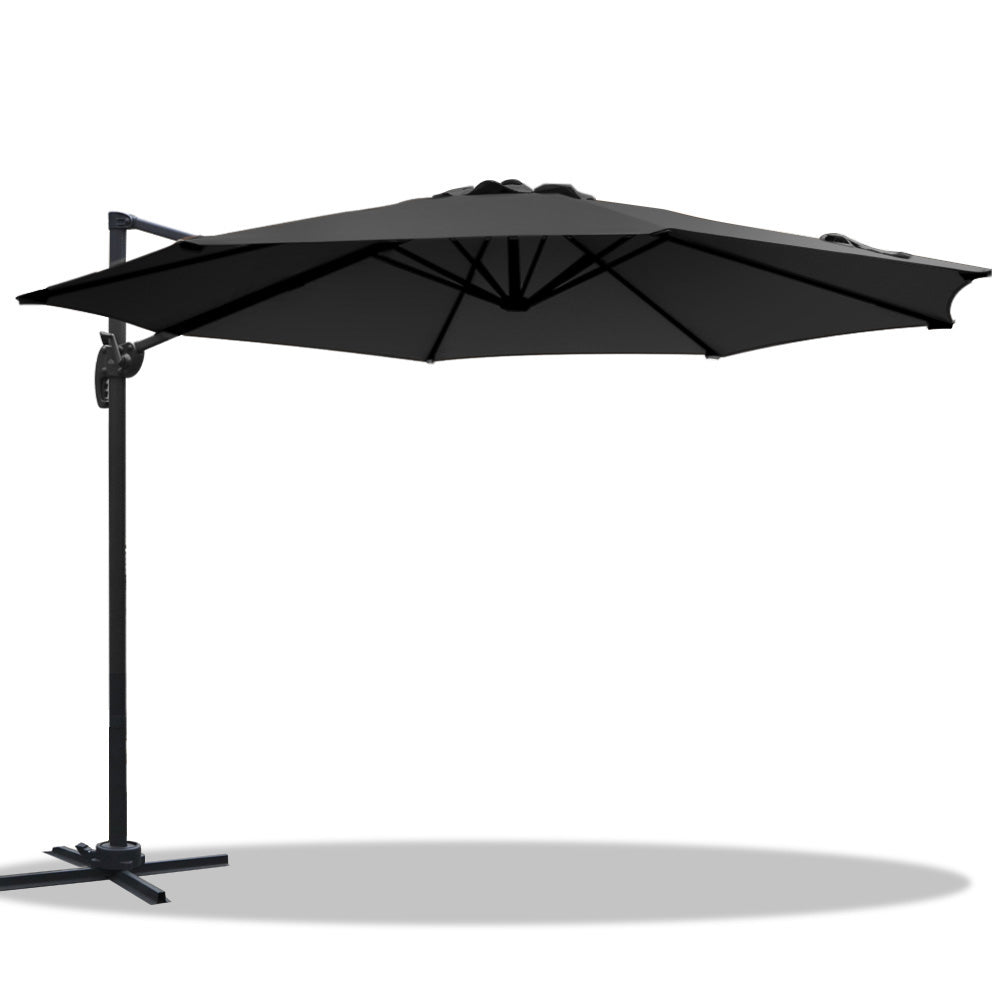 Instahut Roma Outdoor Umbrella - Black