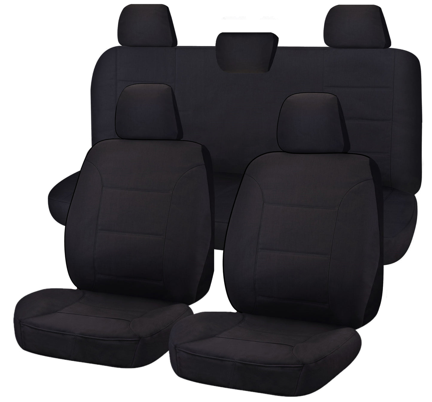 Seat Covers for VOLKWAGEN AMAROK 2H SERIES 02/2011 ? ON DUAL CAB FR BLACK ALL TERRAIN