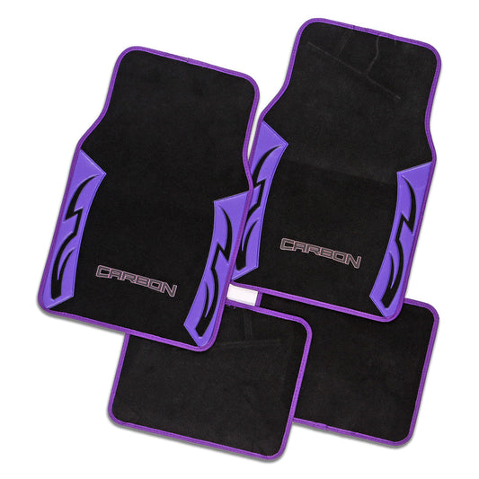 Carpet Mat Set. Set of 4. CARBON Purple