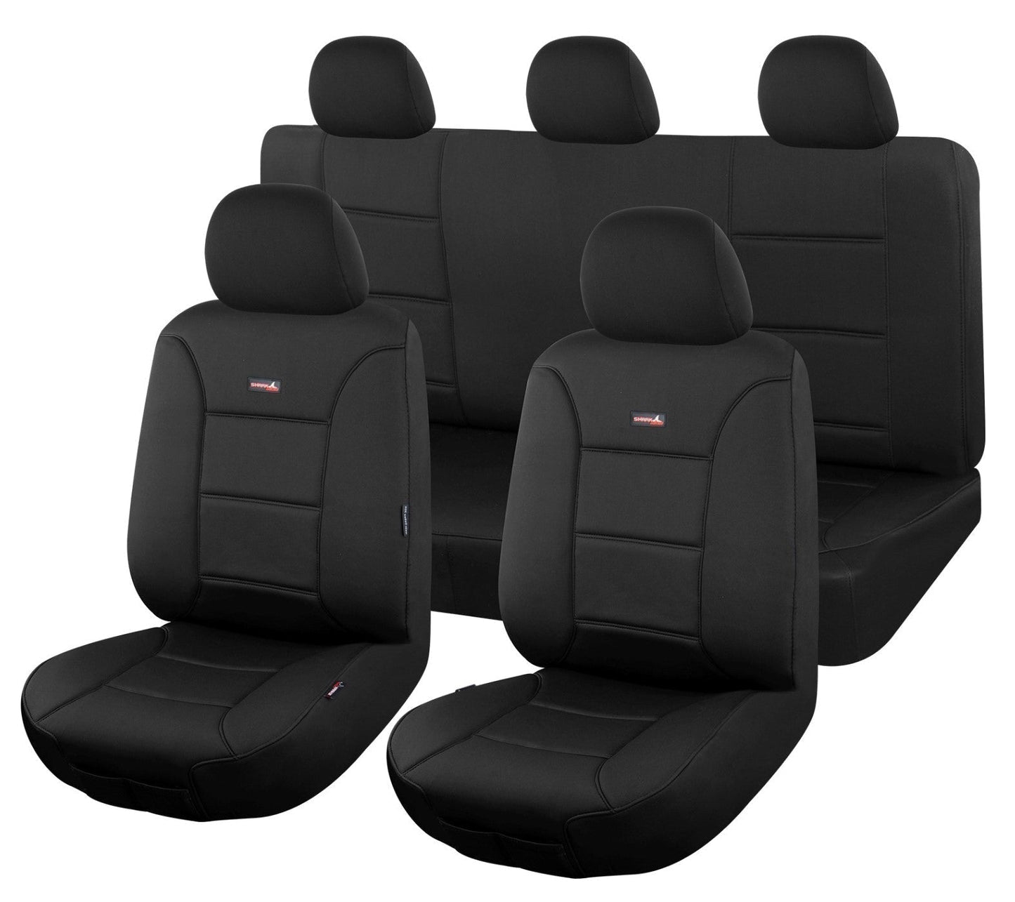 Seat Covers for HYUNDAI KONA ACTIVE, ELITE, HIGHLANDER, N-LINE, N-LINE PREMIUM, 08/2017 - ON SHARKSKIN BLACK