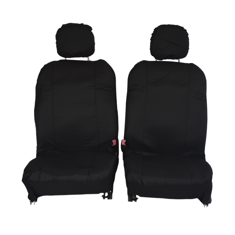 Canvas Seat Covers For Toyota Tacoma Fronts 03/2005-2020 Black Single-Cab