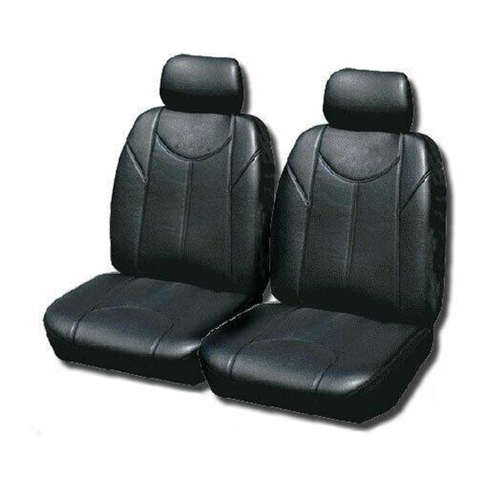 Leather Look Car Seat Covers For Toyota Tacoma Single Cab 2005-2020 | Grey