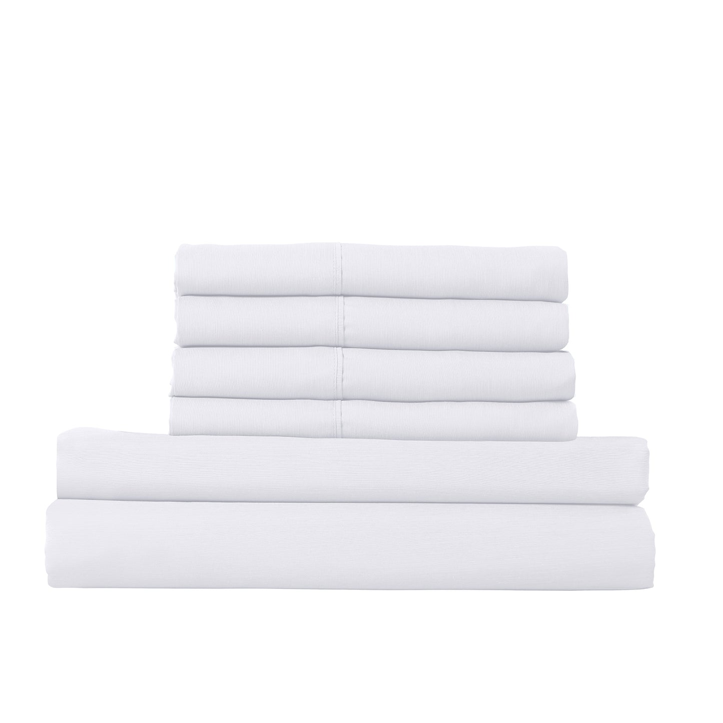 Royal Comfort 1500 Thread Count 6 Piece Cotton Rich Bedroom Collection Set - Queen - White