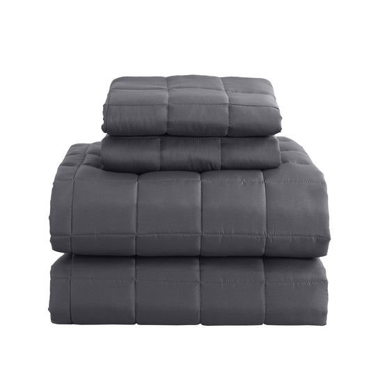 Royal Comfort Coverlet Set Bedspread Soft Touch Easy Care Breathable 3 Piece Set - King - Charcoal