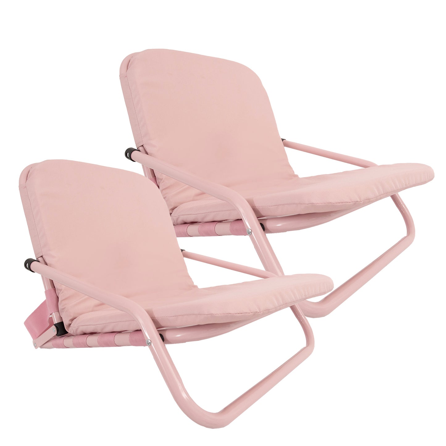 Havana Outdoors Beach Chair Portable Summer Camping Foldable Folding 2 Pack - Pink