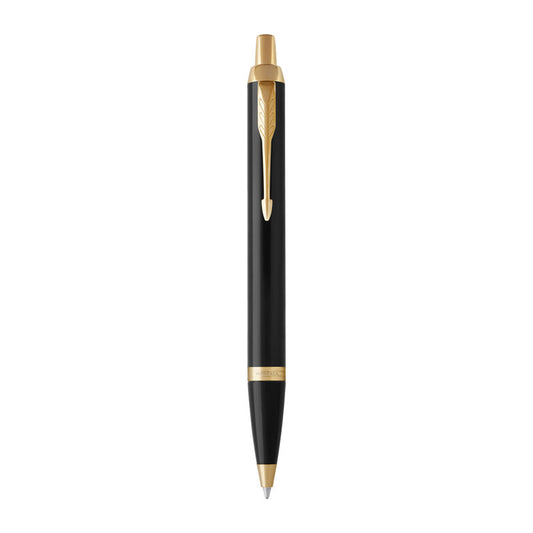 PARKER IM Black Gd Trm Ball Pen Md Blu