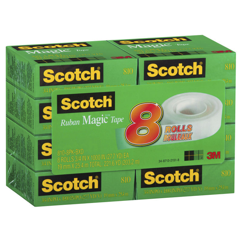 SCOTCH Tape 810-8PK-BXD 19mm Pack of 8