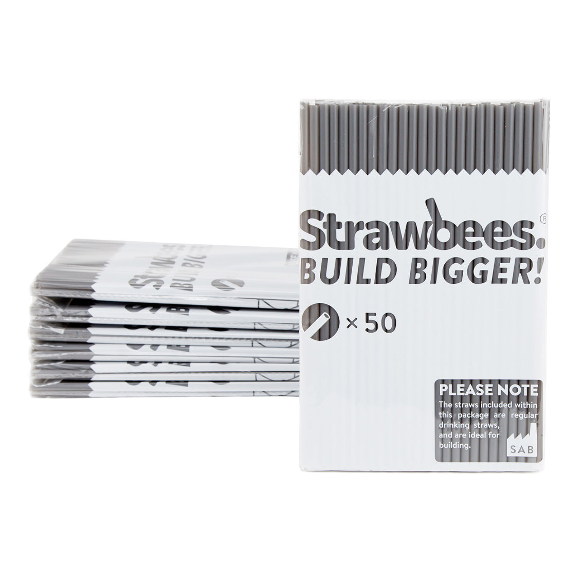 STRAWBEES Strawbees Construction Pipes  - Grey
