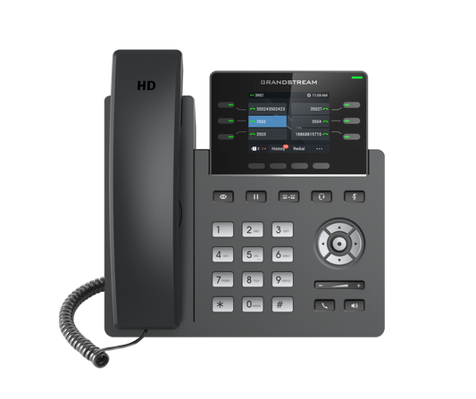 GRANDSTREAM GRP2613 6 Line IP Phone, 3 SIP Accounts, 320x240 Colour Screen, HD Audio, Powerable Via POE