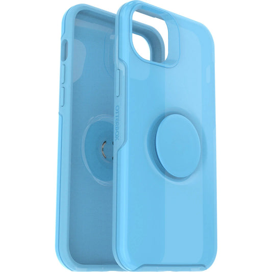 OTTERBOX Apple iPhone 14 Plus Otter + Pop Symmetry Series Case - You Cyan This? (Blue) (77-88783), 3X Military Standard Drop Protection