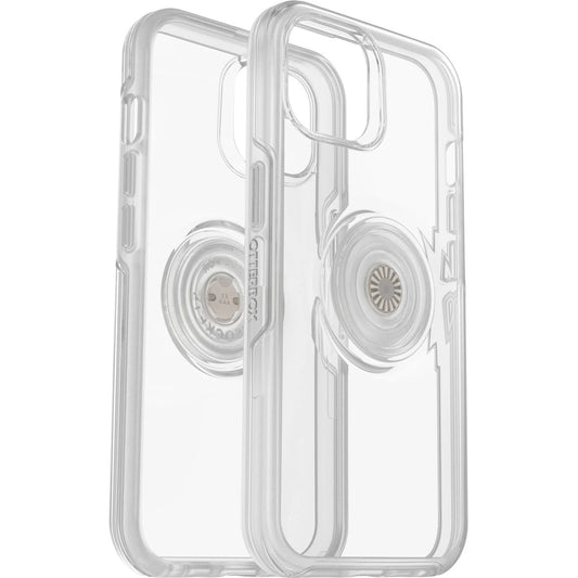 OTTERBOX Apple iPhone 14 / iPhone 13 Otter + Pop Symmetry Series Clear Case - Clear Pop (77-89701), 3X Military Standard Drop Protection