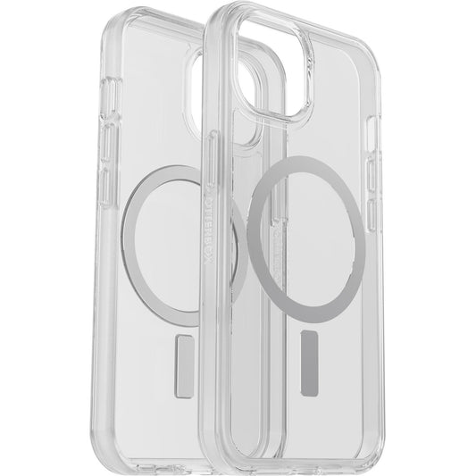 OTTERBOX Apple iPhone 14 / iPhone 13 Symmetry Series+ Clear Antimicrobial Case for MagSafe - Clear (77-89208), 3X Military Standard Drop Protection