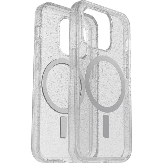 OTTERBOX Apple iPhone 14 Pro Symmetry Series+ Clear Antimicrobial Case for MagSafe - Stardust (Clear Glitter) (77-89247)