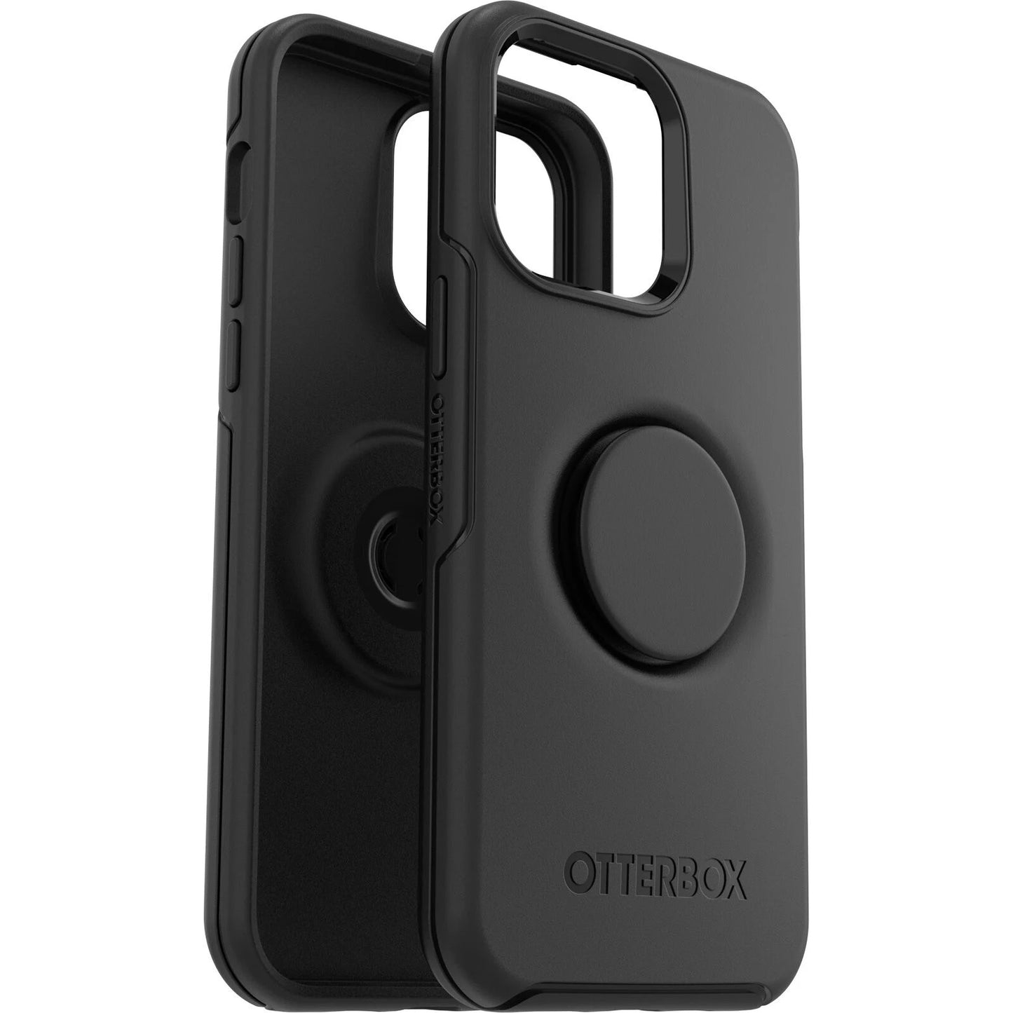 OTTERBOX Apple iPhone 14 Pro Max Otter + Pop Symmetry Series Antimicrobial Case - Black (77-88765), Durable Protection, Swappable PopTop