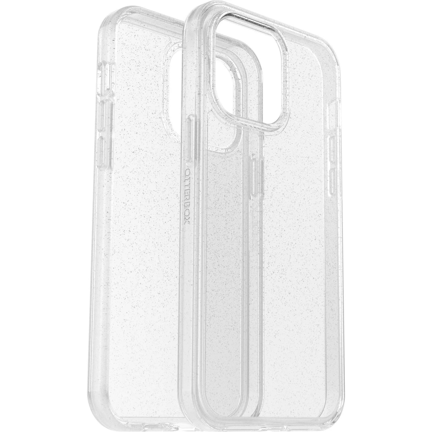 OTTERBOX Apple iPhone 14 Pro Max Symmetry Series Clear Antimicrobial Case - Stardust (Clear Glitter) (77-88658), 3X Military Standard Drop Protection