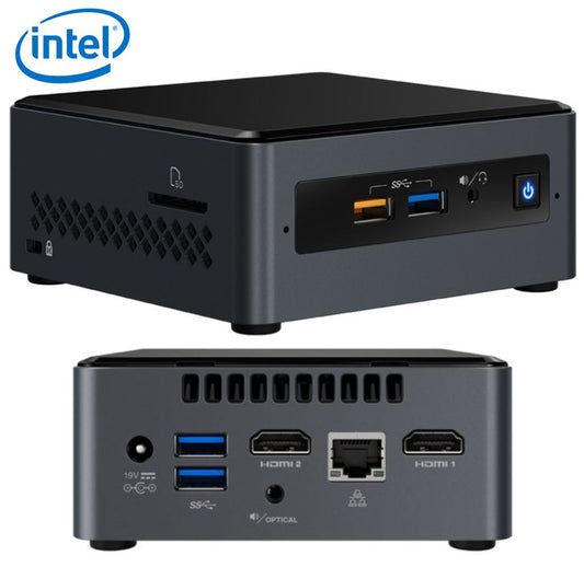 INTEL-P NUC J5005 2.8GHz 2xDDR4 SODIMM 2.5\' HDD/SSD 2xHDMI 2xDisplays GbE LAN WiFi BT 4xUSB3.0 2xUSB2.0 for DS POS no headphone no AC cord BOXNUC7PJYHN