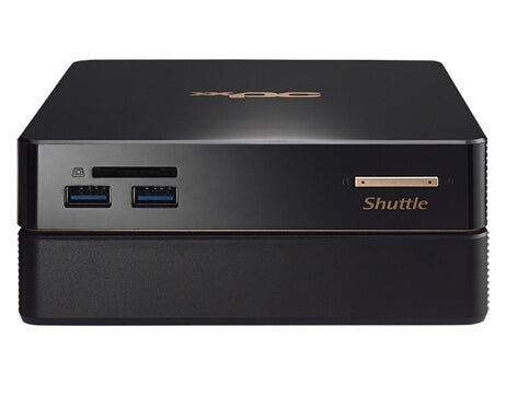 SHUTTLE XCB01 NC01U, VGA docking box, AMD Litho VGA card, 4K playback, 88W Adapter (LS), 3 x RS232 COM ports, 2 x USB 2.0, 1 x 2.5 12.5mm SATA 6 Gb/s HDD/SSD