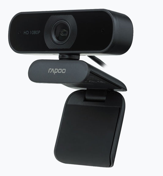 RAPOO C260 Webcam FHD 1080P/HD720P, USB 2.0 Compatible Win7/8/10, Mac OS X 10.6 or above, Chrome OS and Android V5.0 or above - Ideal for TEAMS, Zoom