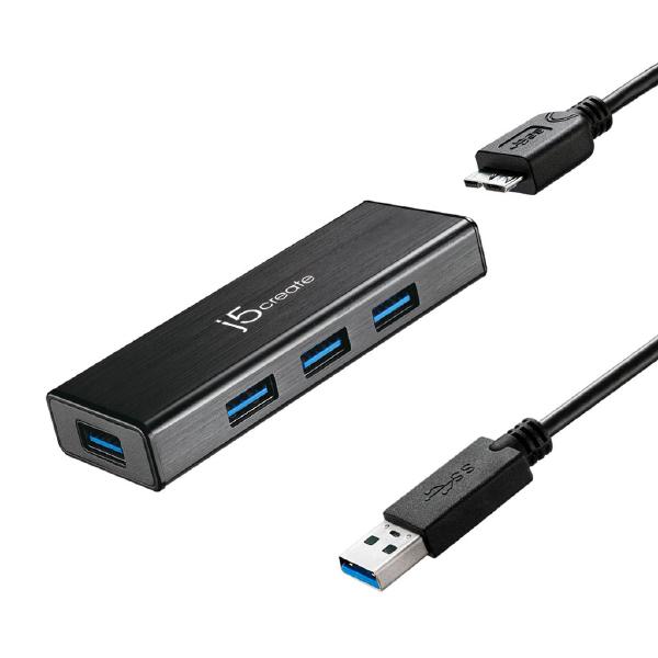 J5create JUH340 USB 3.0 4-port hub with 5V power adaptor