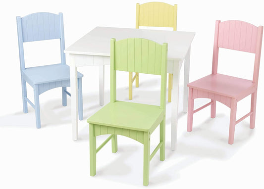 Table & 4 Pastel Chairs set for kids