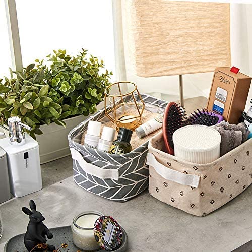 Pack of 6 Foldable Storage Bins Baskets with Handles for Bathroom, Kids and Office (Multi)