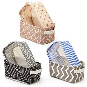 Pack of 6 Foldable Storage Bins Baskets with Handles for Bathroom, Kids and Office (Multi)