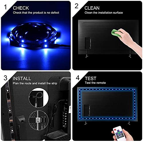 3M LED Strip Lights Rope Light for TV, Gaming and Computer (Lights Strip App with Remote Control)