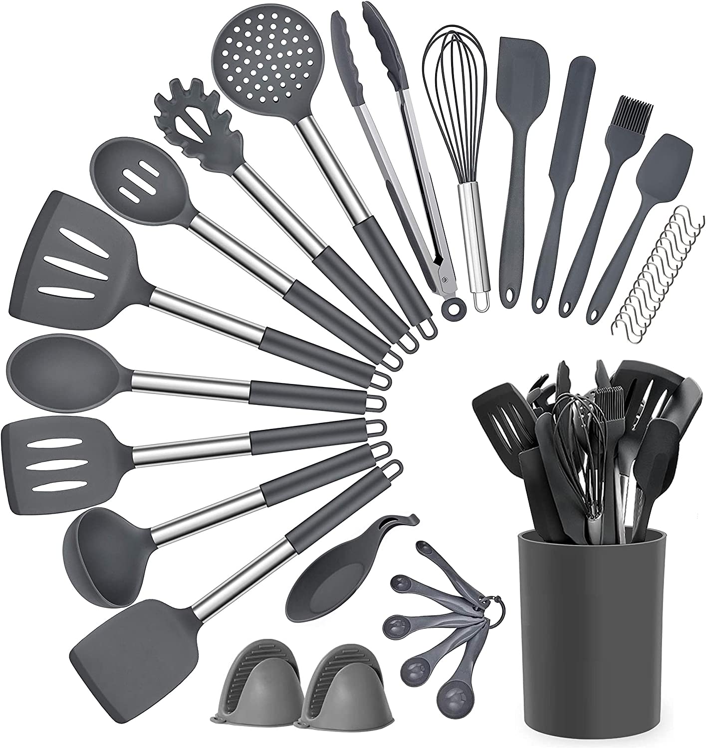 20 Pcs Silicone Cooking Utensil Set for Kitchen (BPA Free)