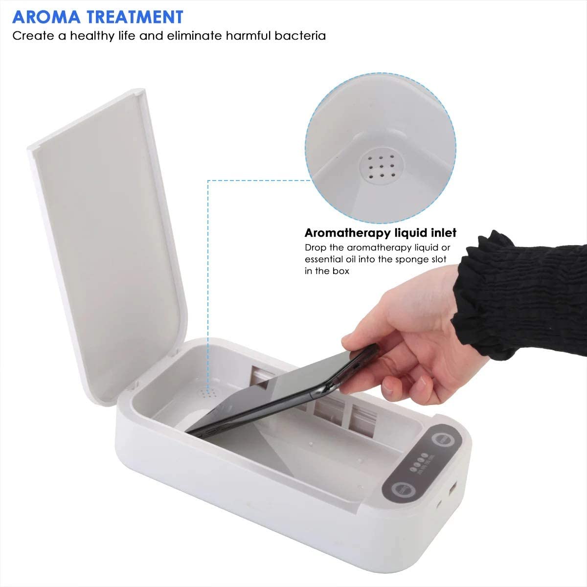 UV Portable Box for Smart Phone Sterilizer Disinfector and USB Charging for iOS and Android